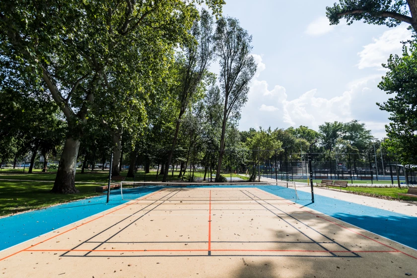 Volleyball, badminton and foot tennis court