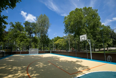 Basketball and streetball court