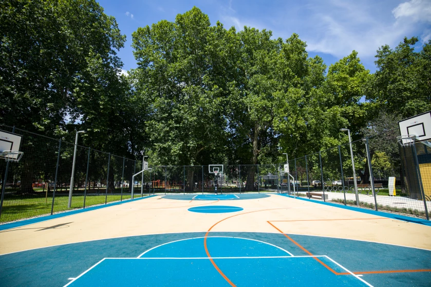 Basketball and streetball court