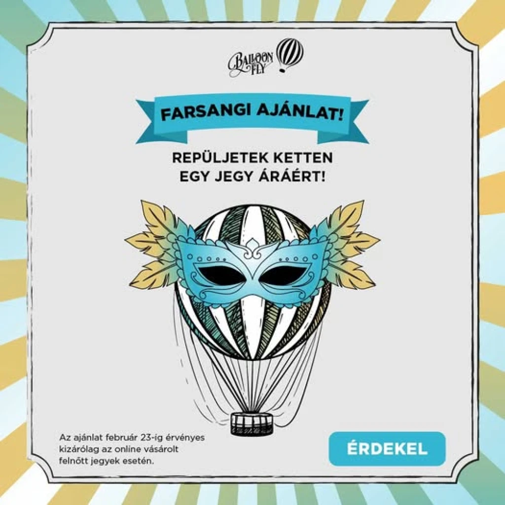 Repüljetek ketten egy áráért a BalloonFly Budapesttel