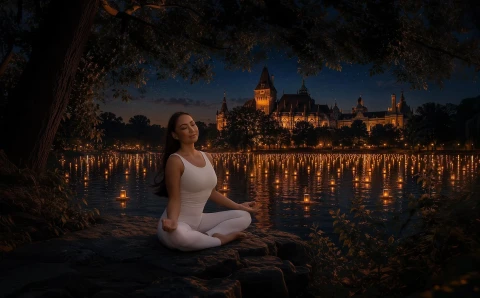 The heart of yin - Jóga a gyertyafényes Városligeti tavon